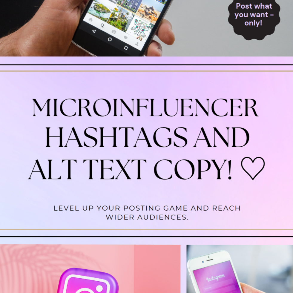 Microinfluencer Hashtags and Copy